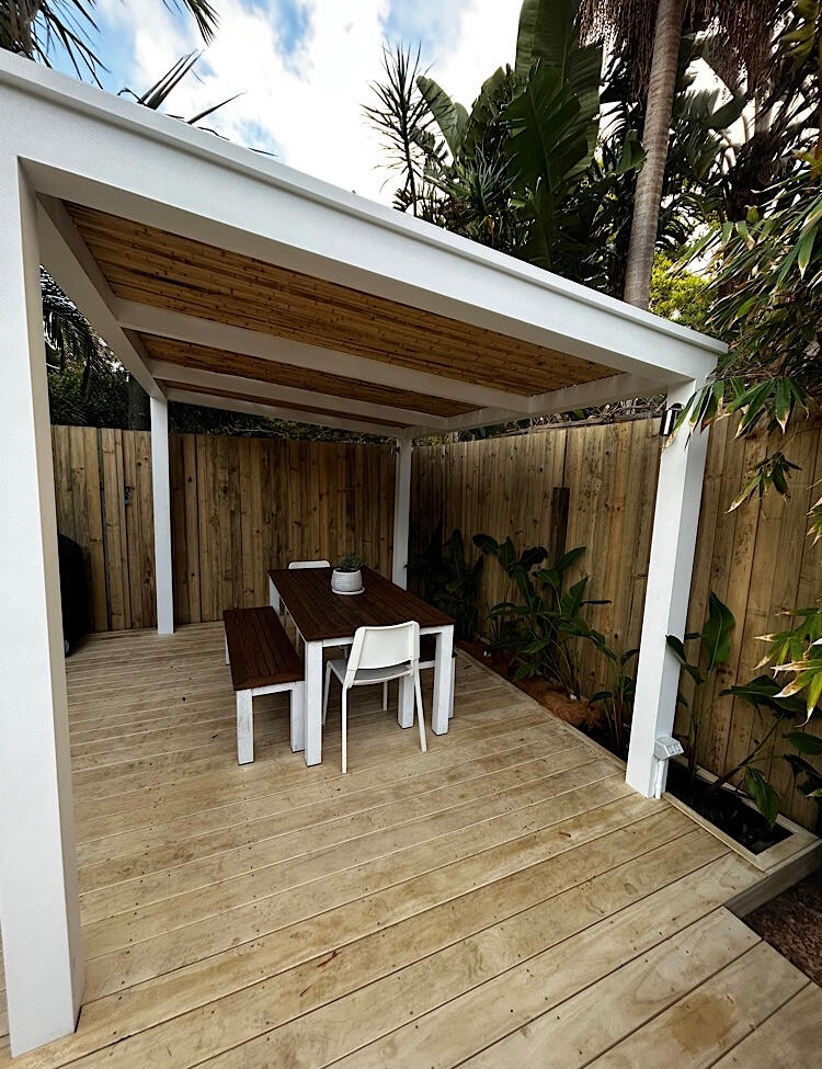 Bamboo pergola